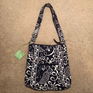 Vera Bradley Hipster Purse Twirly Birds Navy NWT